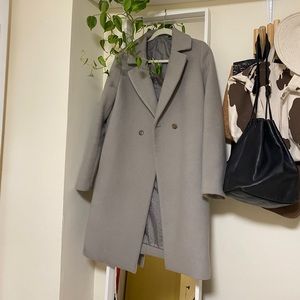 Uniqlo periwinkle/gray wool coat